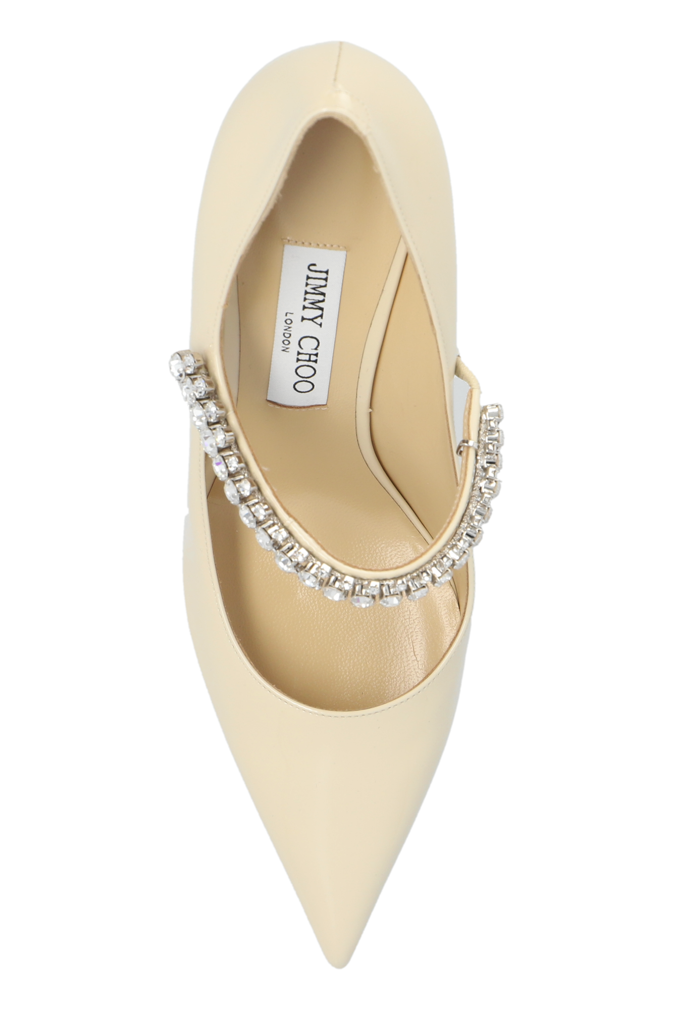 JIMMY CHOO ベージュ ハイヒール 36.5 Jimmy Choo Bing 100MM Crystal-Embellished Mesh Mules | Saks